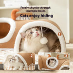 Hide-and-Seek Cat Tunnel Bed